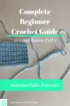 Want to learn to crochet? In the Complete Beginner Crochet Guide: Crochet Basics Part 1, learn how to make a slip knot, chain and single crochet.