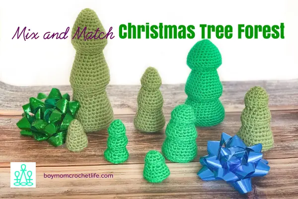 How to Crochet a Christmas Tree Forest